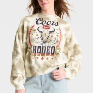 Coors Banquet Rodeo Oversized Crew Neck Sweater